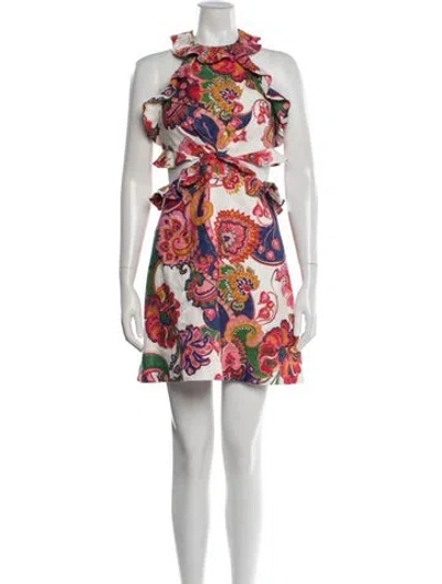 Pre-owned Zimmermann Linen Mini Dress In White