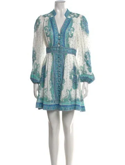 Pre-owned Zimmermann Linen Mini Dress In White