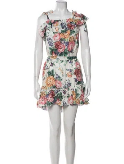 Pre-owned Zimmermann Linen Mini Dress In White