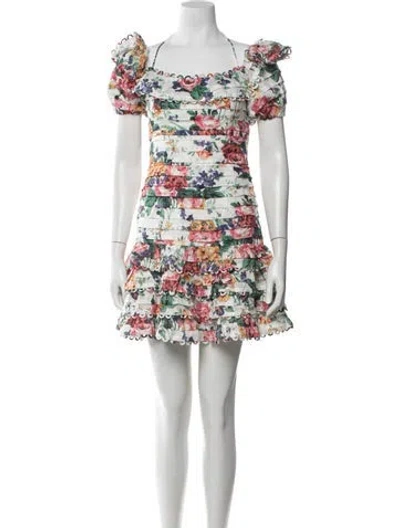 Pre-owned Zimmermann Linen Mini Dress In White