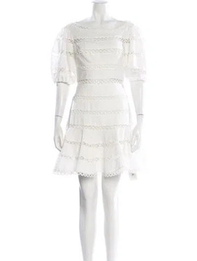 Pre-owned Zimmermann Linen Mini Dress In White