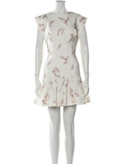 Pre-owned Zimmermann Linen Mini Dress In White