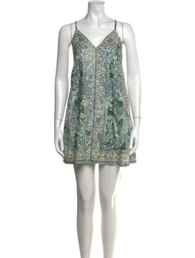 Pre-owned Zimmermann Linen Mini Dress In White