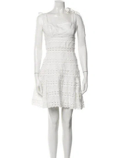 Pre-owned Zimmermann Linen Mini Dress In White