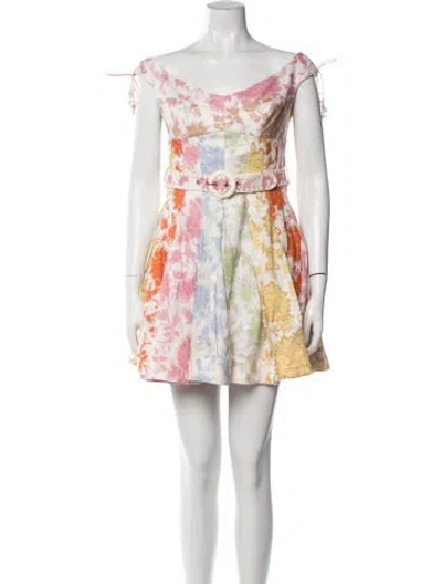 Pre-owned Zimmermann Linen Mini Dress In White