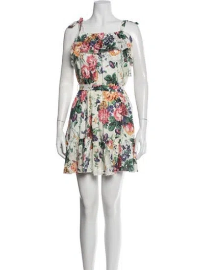 Pre-owned Zimmermann Linen Mini Dress In White