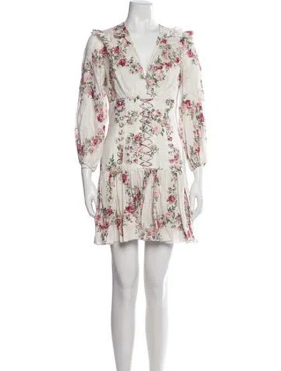 Pre-owned Zimmermann Linen Mini Dress In White