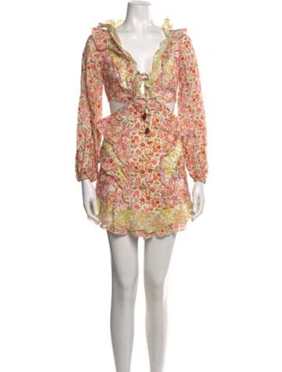 Pre-owned Zimmermann Linen Mini Dress In White