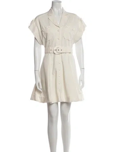 Pre-owned Zimmermann Linen Mini Dress In White