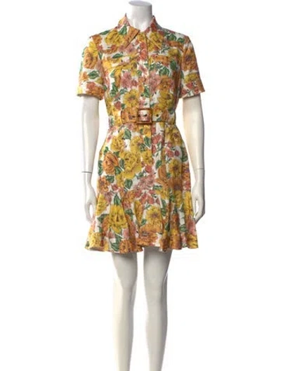 Pre-owned Zimmermann Linen Mini Dress In White