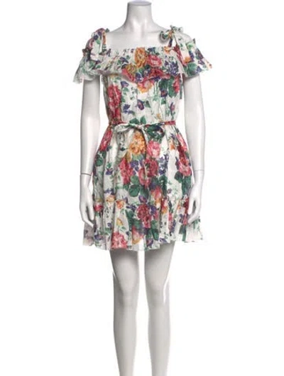 Pre-owned Zimmermann Linen Mini Dress In White