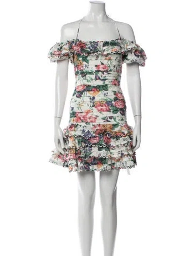 Pre-owned Zimmermann Linen Mini Dress In White