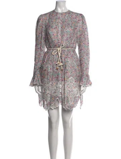 Pre-owned Zimmermann Linen Mini Dress In White
