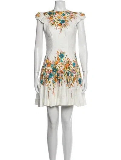 Pre-owned Zimmermann Linen Mini Dress In White