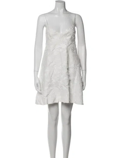 Pre-owned Zimmermann Linen Mini Dress In White