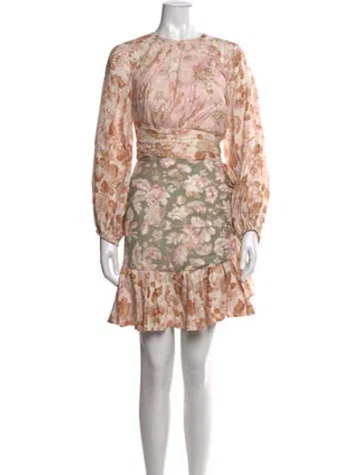 Pre-owned Zimmermann Linen Mini Dress In White