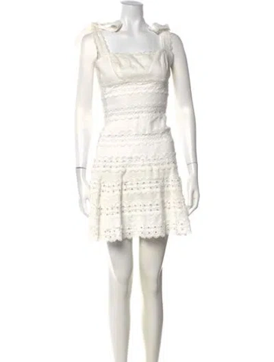 Pre-owned Zimmermann Linen Mini Dress In White
