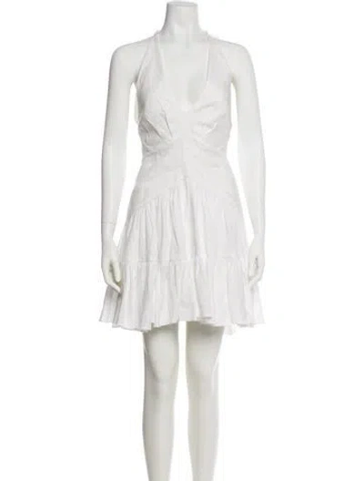 Pre-owned Zimmermann Linen Mini Dress In White