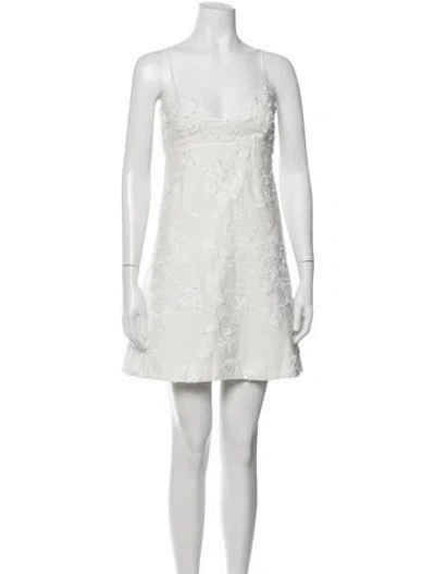 Pre-owned Zimmermann Linen Mini Dress In White