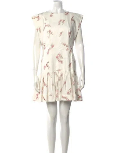 Pre-owned Zimmermann Linen Mini Dress In White