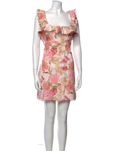 Pre-owned Zimmermann Linen Mini Dress In White