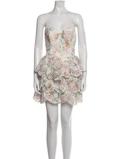 Pre-owned Zimmermann Linen Mini Dress In White
