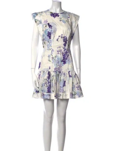 Pre-owned Zimmermann Linen Mini Dress In White