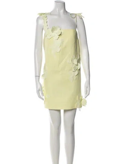 Pre-owned Zimmermann Linen Mini Dress In Yellow