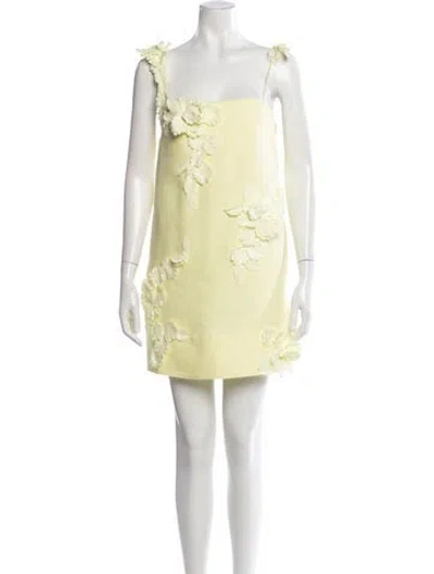 Pre-owned Zimmermann Linen Mini Dress In Yellow