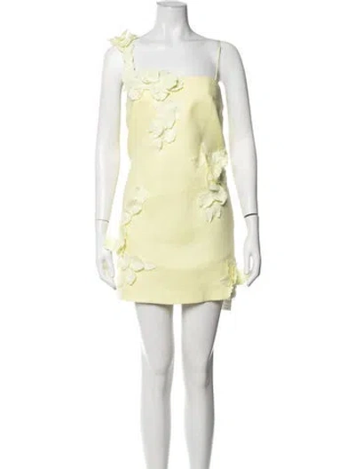 Pre-owned Zimmermann Linen Mini Dress In Yellow