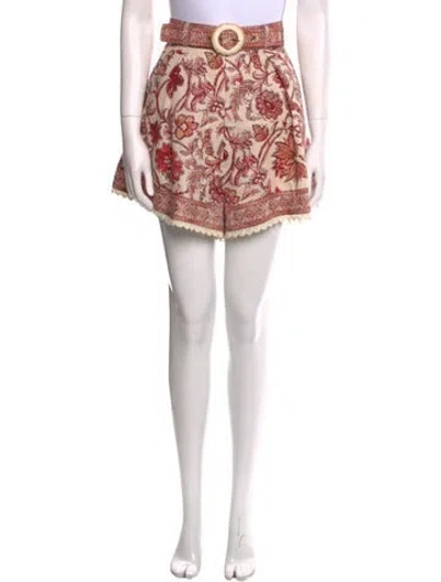 Pre-owned Zimmermann Linen Mini Shorts