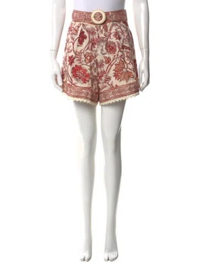 Pre-owned Zimmermann Linen Mini Shorts