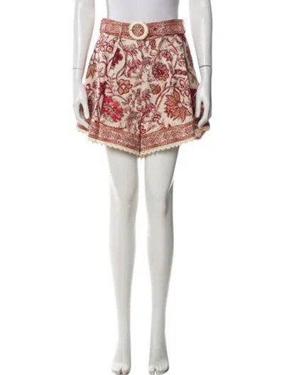 Pre-owned Zimmermann Linen Mini Shorts