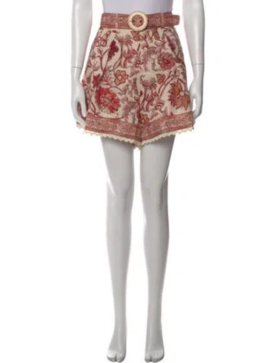 Pre-owned Zimmermann Linen Mini Shorts