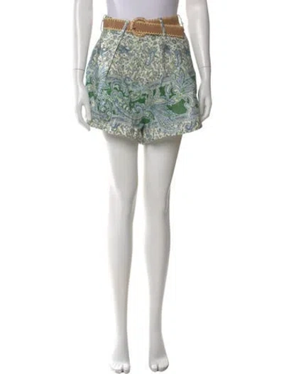 Pre-owned Zimmermann Linen Mini Shorts