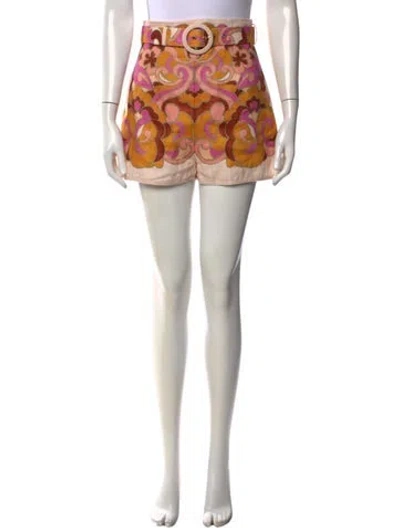 Pre-owned Zimmermann Linen Mini Shorts