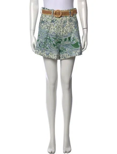 Pre-owned Zimmermann Linen Mini Shorts