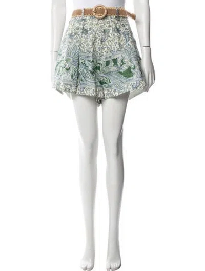 Pre-owned Zimmermann Linen Mini Shorts