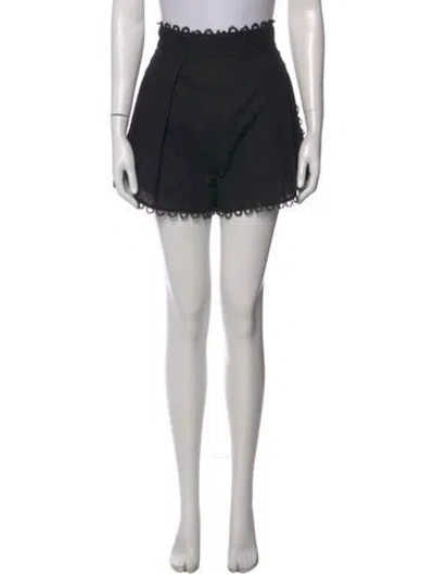 Pre-owned Zimmermann Linen Mini Shorts In Black