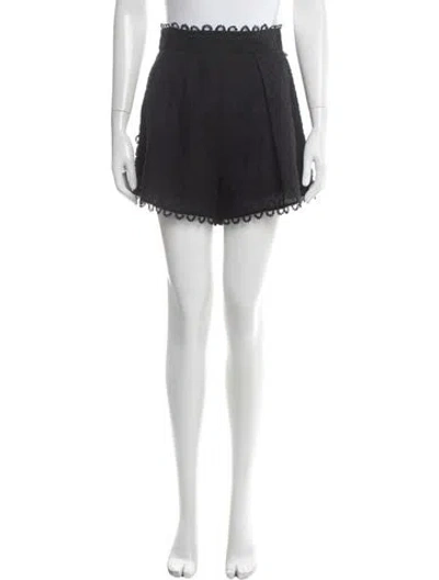 Pre-owned Zimmermann Linen Mini Shorts In Black