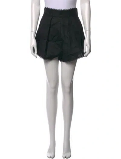 Pre-owned Zimmermann Linen Mini Shorts In Black