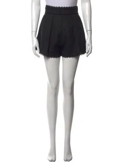 Pre-owned Zimmermann Linen Mini Shorts In Black