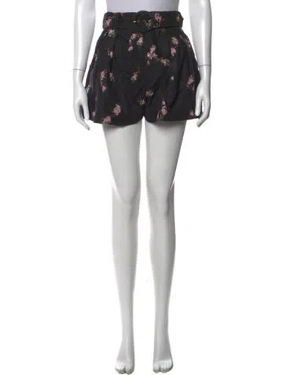Pre-owned Zimmermann Linen Mini Shorts In Black