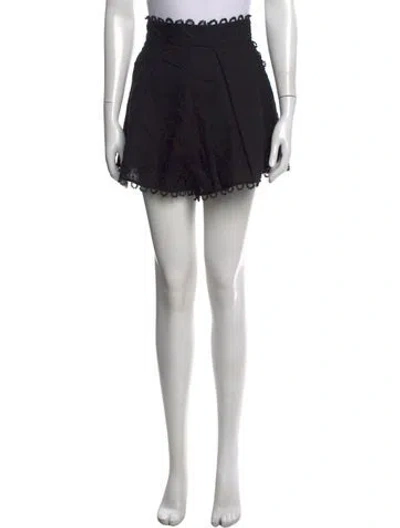 Pre-owned Zimmermann Linen Mini Shorts In Black