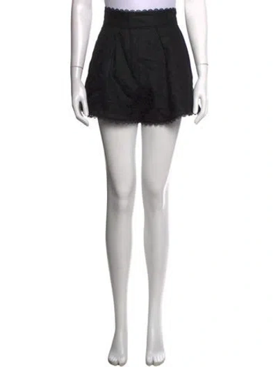 Pre-owned Zimmermann Linen Mini Shorts In Black