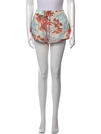 Pre-owned Zimmermann Linen Mini Shorts In Blue