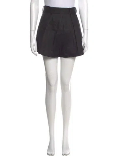 Pre-owned Zimmermann Linen Mini Shorts In Gray