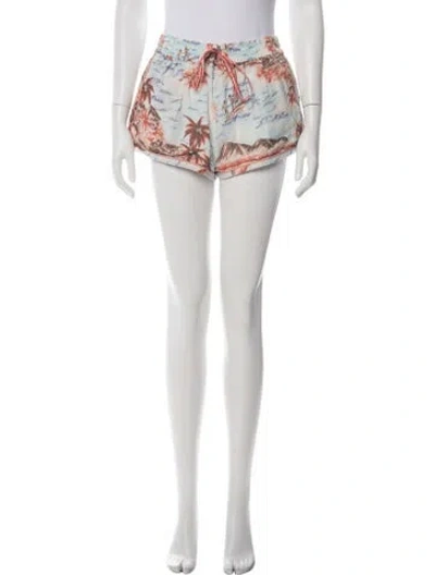 Pre-owned Zimmermann Linen Mini Shorts In Green