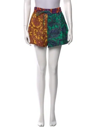 Pre-owned Zimmermann Linen Mini Shorts In Multi