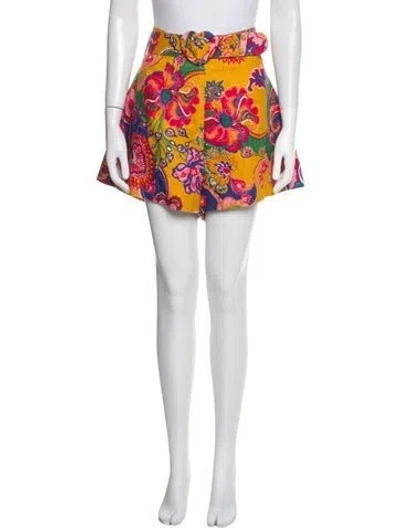 Pre-owned Zimmermann Linen Mini Shorts In Multi
